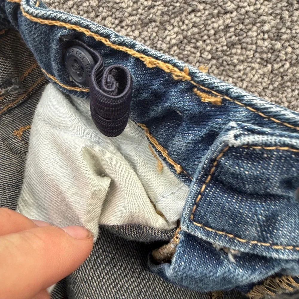 GapKids Girls Medium Indigo Denim Mini Skirt Adjustable Waist Size 7 358139-00